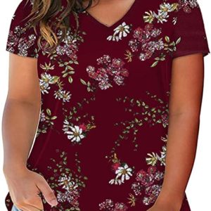 Plus Size Floral Tops