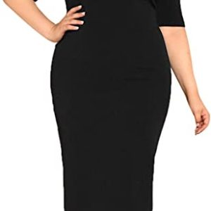 Plus Size Solid Bodycon