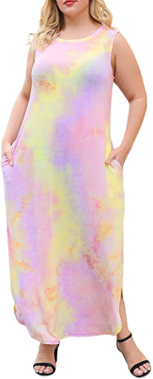Plus Size Slit Maxi Dress