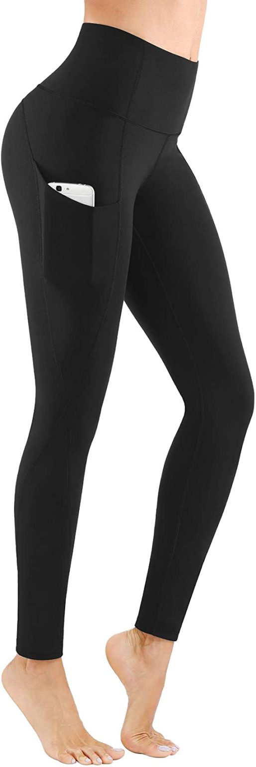GAYHAY Leggings with Pockets for Women Reg & Plus Size - Capri Yoga Pants  High Waist Tummy Control Compression for Workout : : Clothing