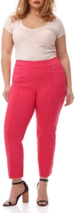 Divas Emporium Women's Cambridge Tummy Slimming Ankle Pants White 18W