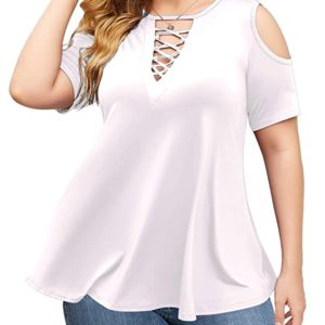 Plus Size Deep V Neck