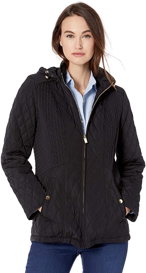 Women's Hooded Midweight Quilted Jacket - WF Shopping