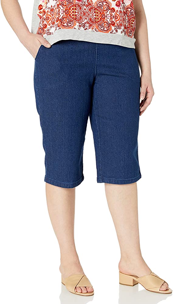 Women's Plus Size 2 Pocket Pull on Capri - WF Shopping