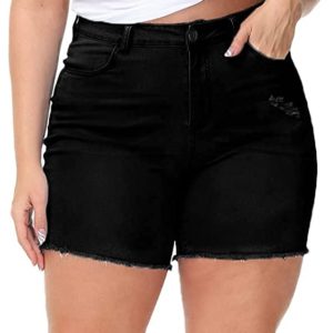 Plus Size Denim Shorts