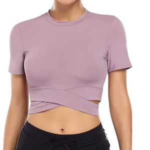 Crew Neck Yoga Tops