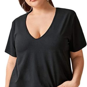 Plus Size Deep V Neck