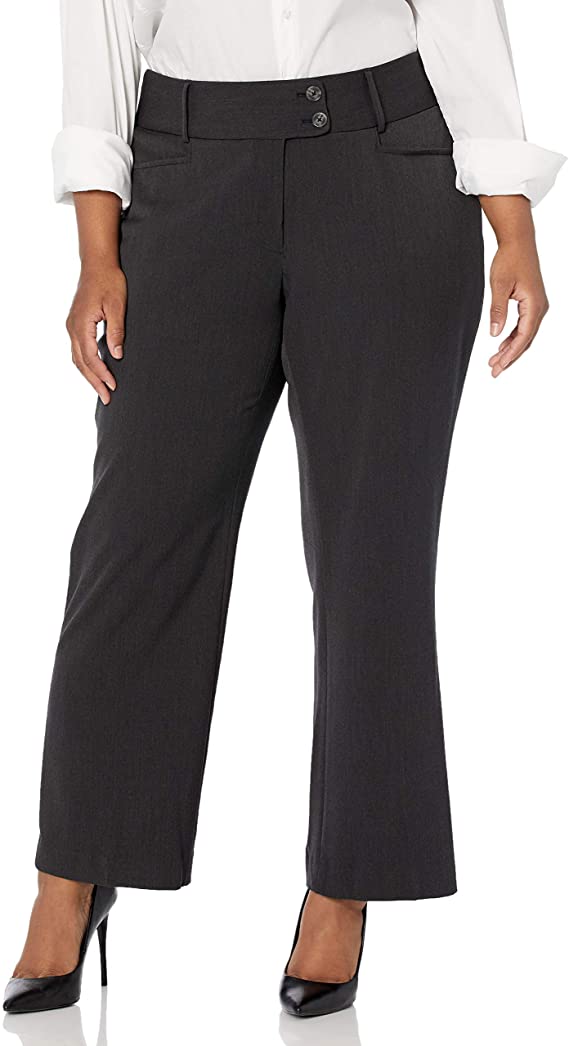 Women's Plus Size Curvy Fit Gabardine Bootcut Trouser - WF Shopping