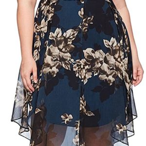 Plus Size Chiffon Midi