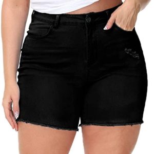 Plus Size Denim Shorts