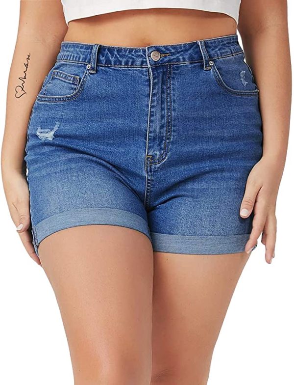 Plus Size Jean Shorts