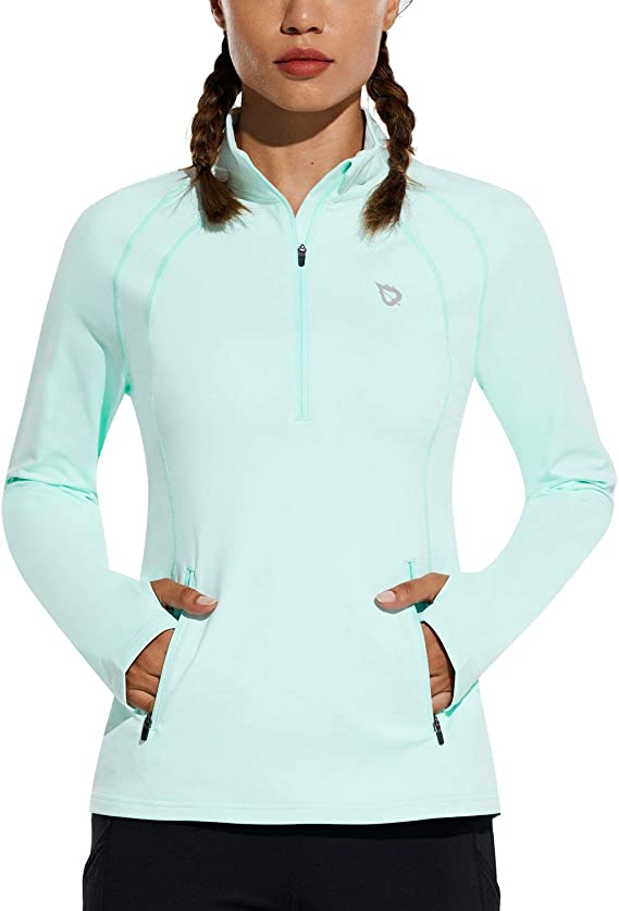 Running Pullover Long Sleeve Thermal Workout Exercise Jackets WF Shopping