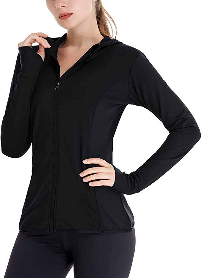 Women's Workout Hoodie Jacket Zip Up Athletic Jackets Warm-Up - WF Shopping