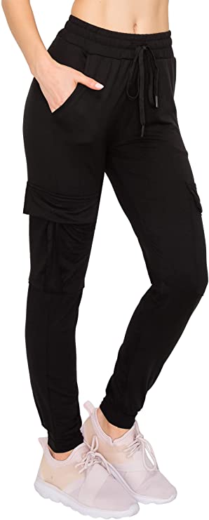 Womens Cargo Joggers Pants - Buttery Soft Casual Lounge - WF Shopping