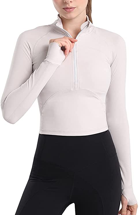 womens half zip running jacket