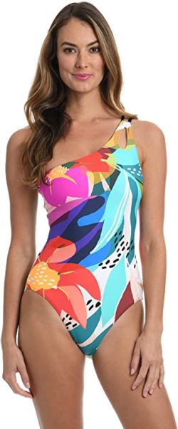 Sunniva One Shoulder Cut Out One Piece Swimsuit