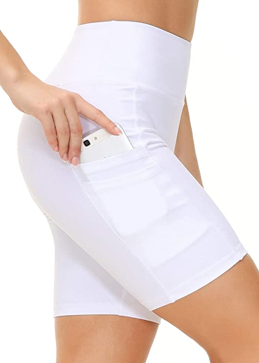 Yoga Shorts with Pckets Spandex Soft WF Shopping