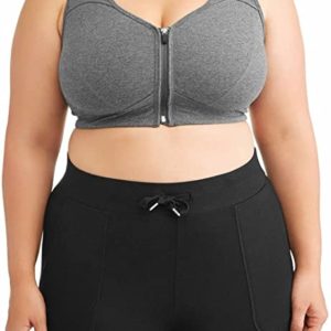 Zipper Front Sports Bra