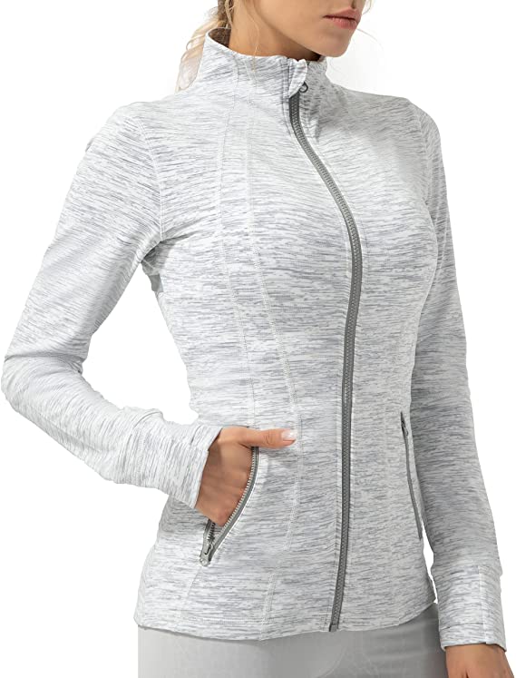 Women Athletic Jackets Cottony-Soft Full Zip Slim Fit - WF Shopping