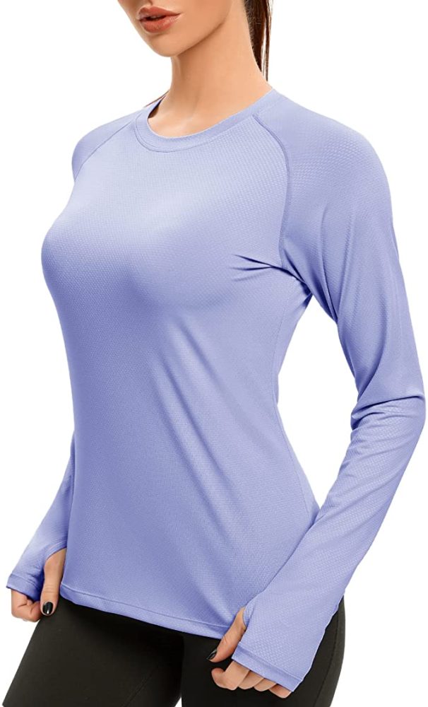 Women's Workout Long Sleeve Shirts Lightweight Quick Dry - WF Shopping