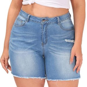 Plus Size Denim Shorts
