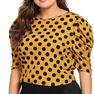 Plus Size Puff Sleeve