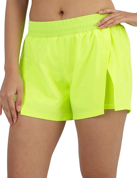 Women's 2 in 1 Running Shorts with Zip Pocket Athletic WF Shopping