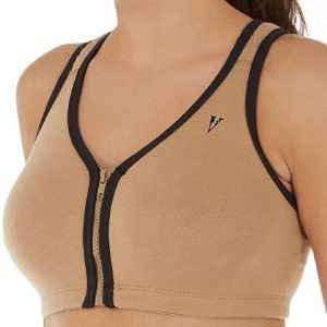 Zip Front Sports Bra