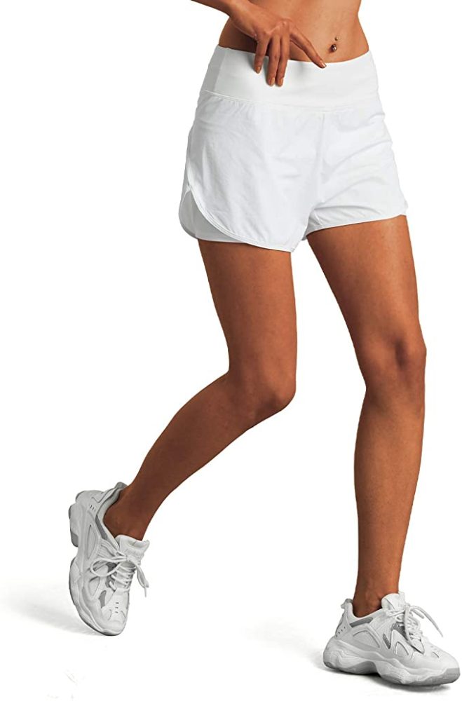Womens High Waisted Running Shorts with Liner Athletic WF Shopping