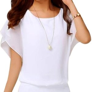 Short Sleeve Chiffon Top