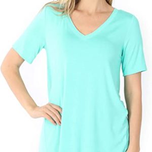V-Neck HI-Low Hem