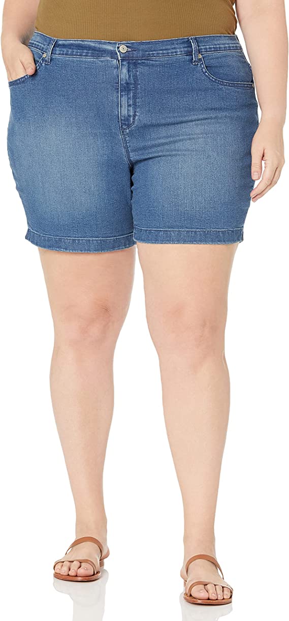 Gloria Vanderbilt Women's Plus Size Amanda Basic Jean Short - WF Shopping