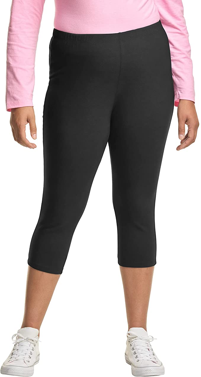 Women's Plus-SizeStretch Jersey Capri Length Leggings - WF Shopping