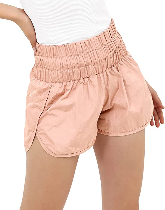 Athletic Shorts, Elastic High Waist Workout Shorts for Women