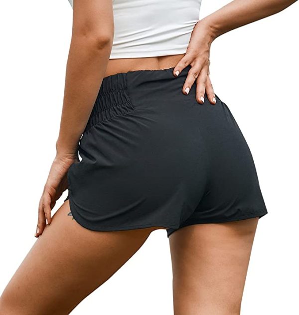 Women, Back Pocket High Waisted Workout Shorts for Running WF Shopping