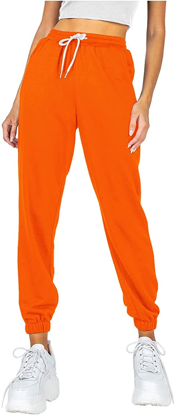 Womens Sweatpants Comfy High Waisted Workout Athletic Lounge Joggers ...