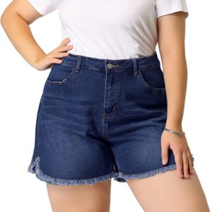 Plus Size Denim Shorts