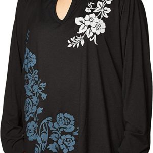 Plus Size Split Neck