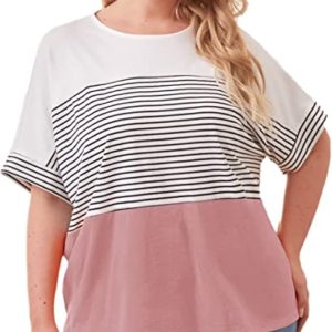 Plus Size Striped Print