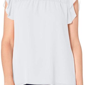 Smoke Neck Yoke Blouse