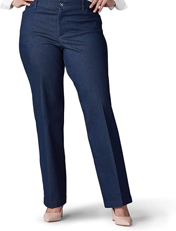 Lee Women's Plus Size Flex Motion Regular Fit Trouser Pant - WF Shopping