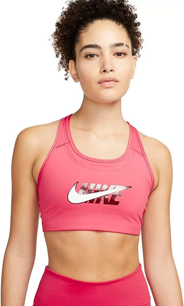 Nike DriFIT Swoosh Icon Clash MediumSupport Graphic NonPadded Sports