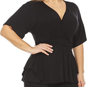 Plus Size Surplice Top