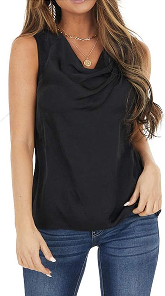 Womens Casual Sleeveless Tank Top V Neck Shirts and Blouses - WF Shopping