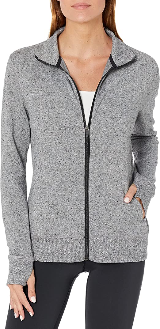 Amazon Essentials Women's Studio Terry Long-Sleeve Full-Zip Jacket - WF  Shopping
