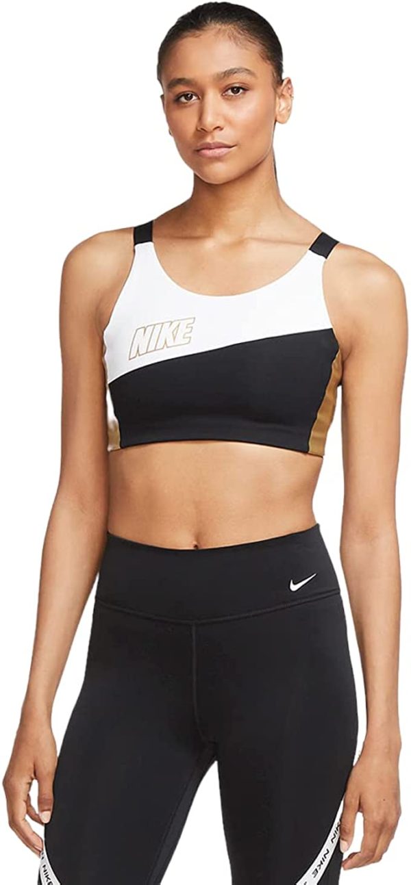 Nike Women's Medium Support Metallic Sports Bra WF Shopping