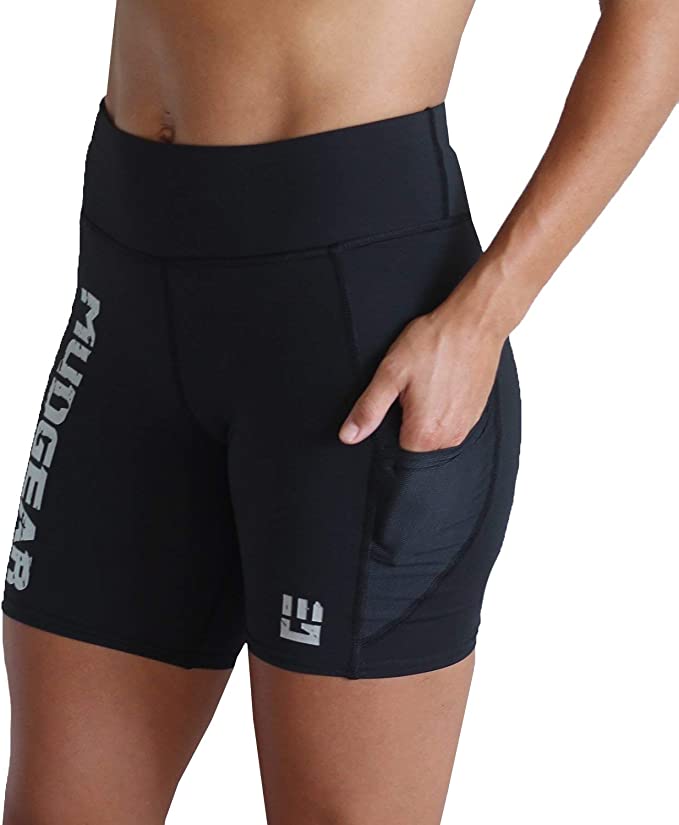 MudGear Women's Flex-Fit Shorts - Compression Stretch Running/Yoga - WF ...