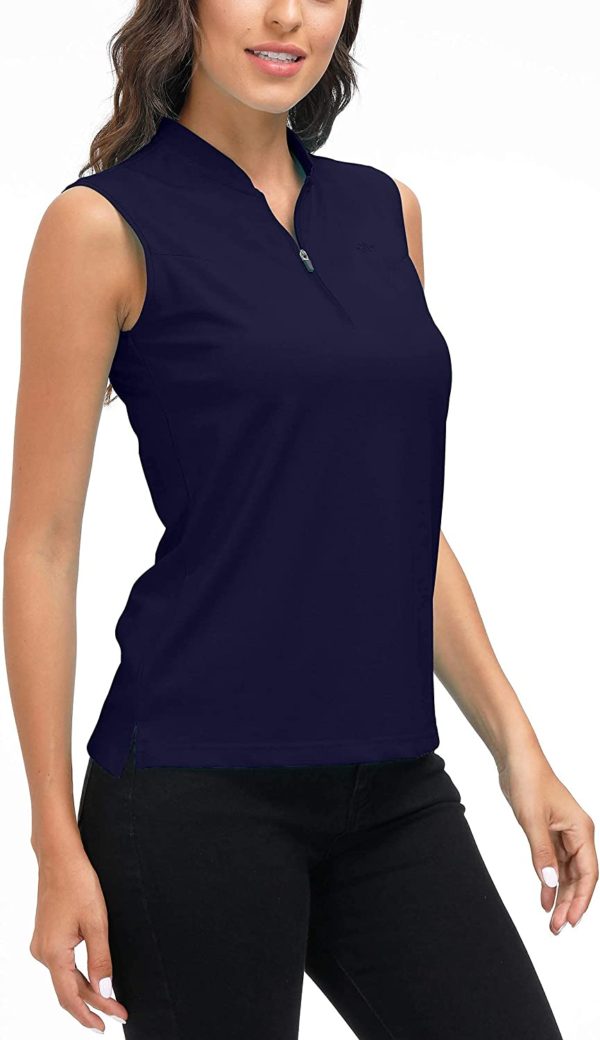 Women's Tennis Shirt Sleeveless Golf Polo Shirt Sport Active TShirt