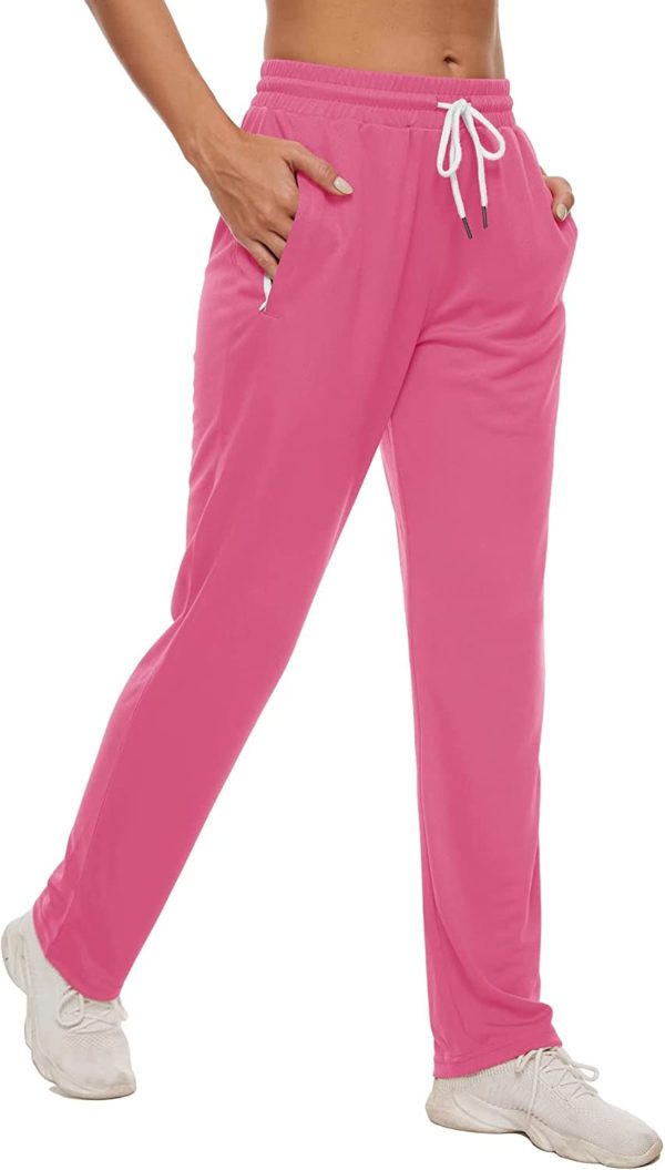 Women's Sweatpants with Zipper Pockets Lightweight Drawstring WF Shopping
