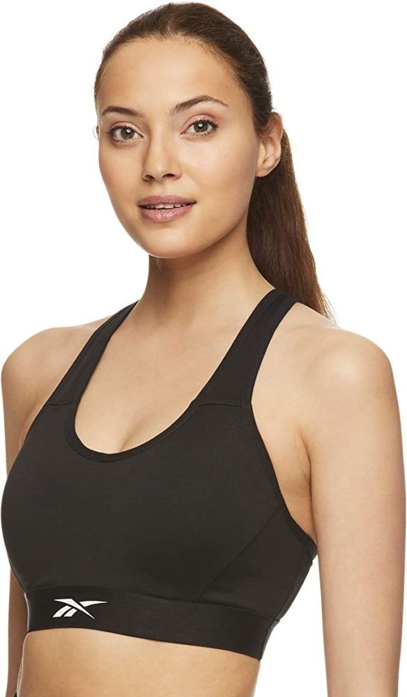 Reebok Women's Strappy Longline Sports Bra Racerback High Impact WF